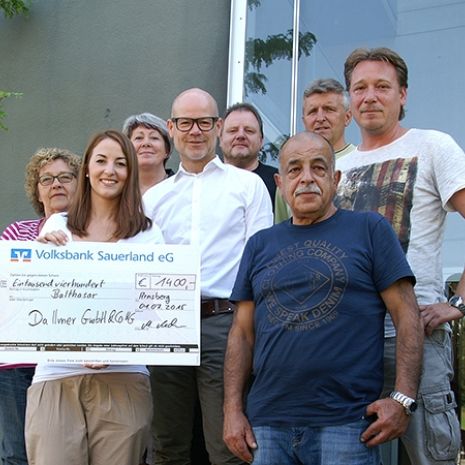 Dallmer workforce makes donation to the Balthasar Children and Young Adults' Hospice